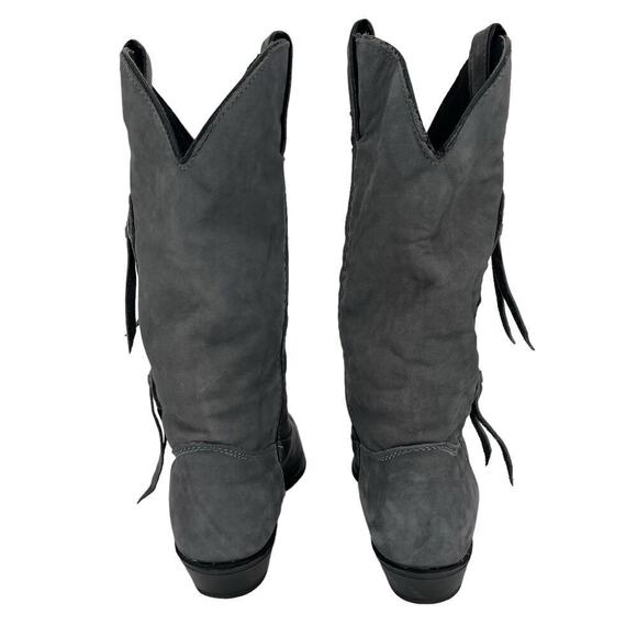 Vintage Capezio Boots Gray Suede Western Cowgirl Size 7 - Picture 8 of 11